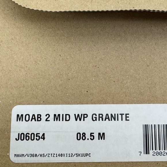 Merrell Womens Moab 2 II Mid Hiking Boot Grey Granite Waterproof Outdoor Shoe - Picture 8 of 9